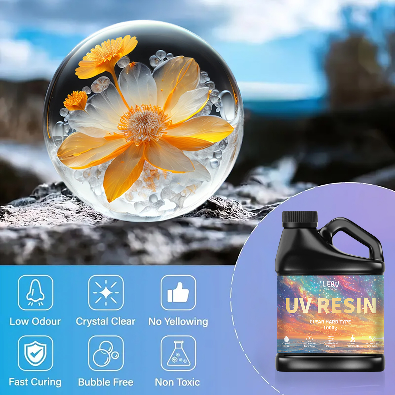 100/200/500/1000g UV Epoxy Res - огляд і ціна Resin Art Epoxy