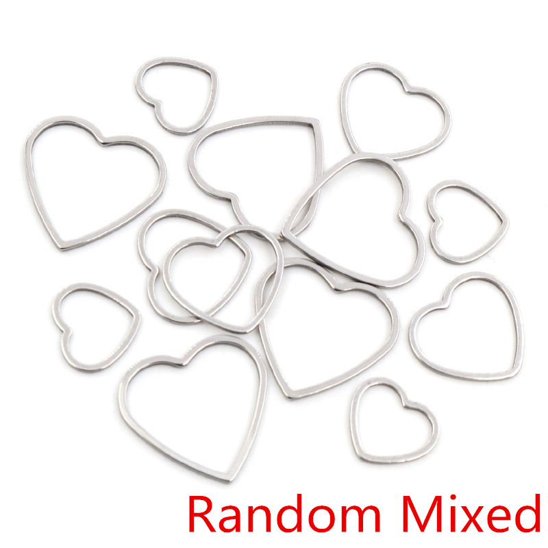 20pcs Heart Charm Gold Stainle - огляд і ціна Bezels Pendant Resin