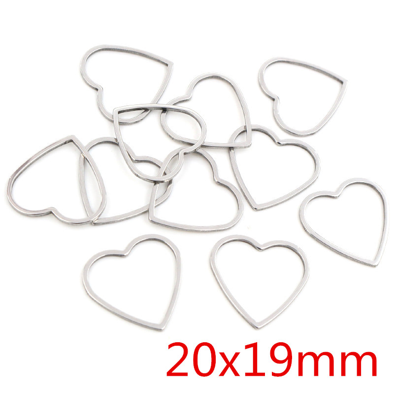 20pcs Heart Charm Gold Stainle - огляд і ціна Bezels Pendant Resin